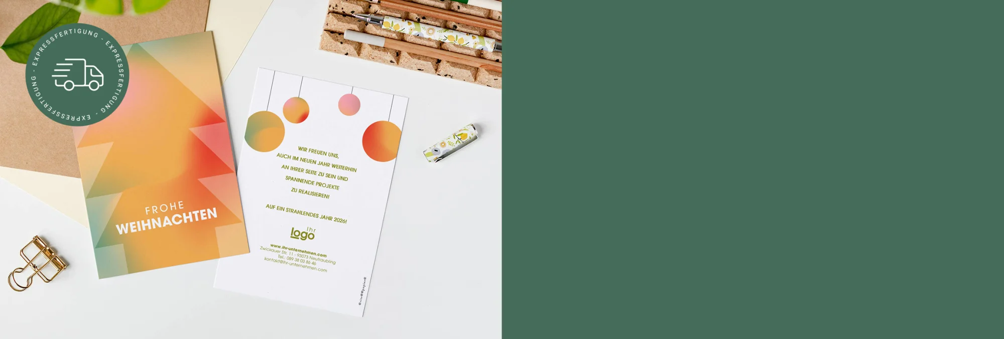 Festtagskarten<br>für Firmen