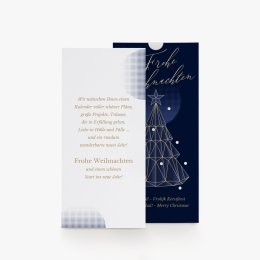 Blue and gold origami
